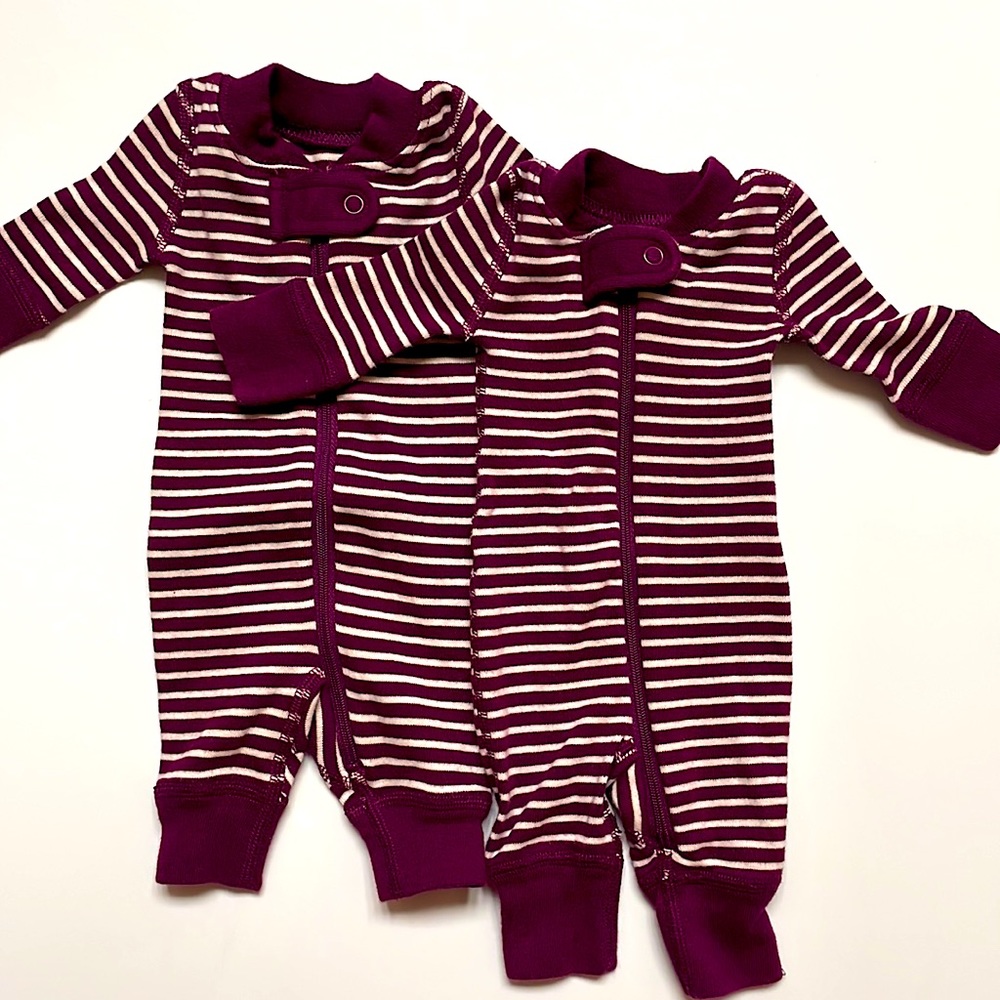 EUC Organic Hanna Anderson Preemie Footless pajamas